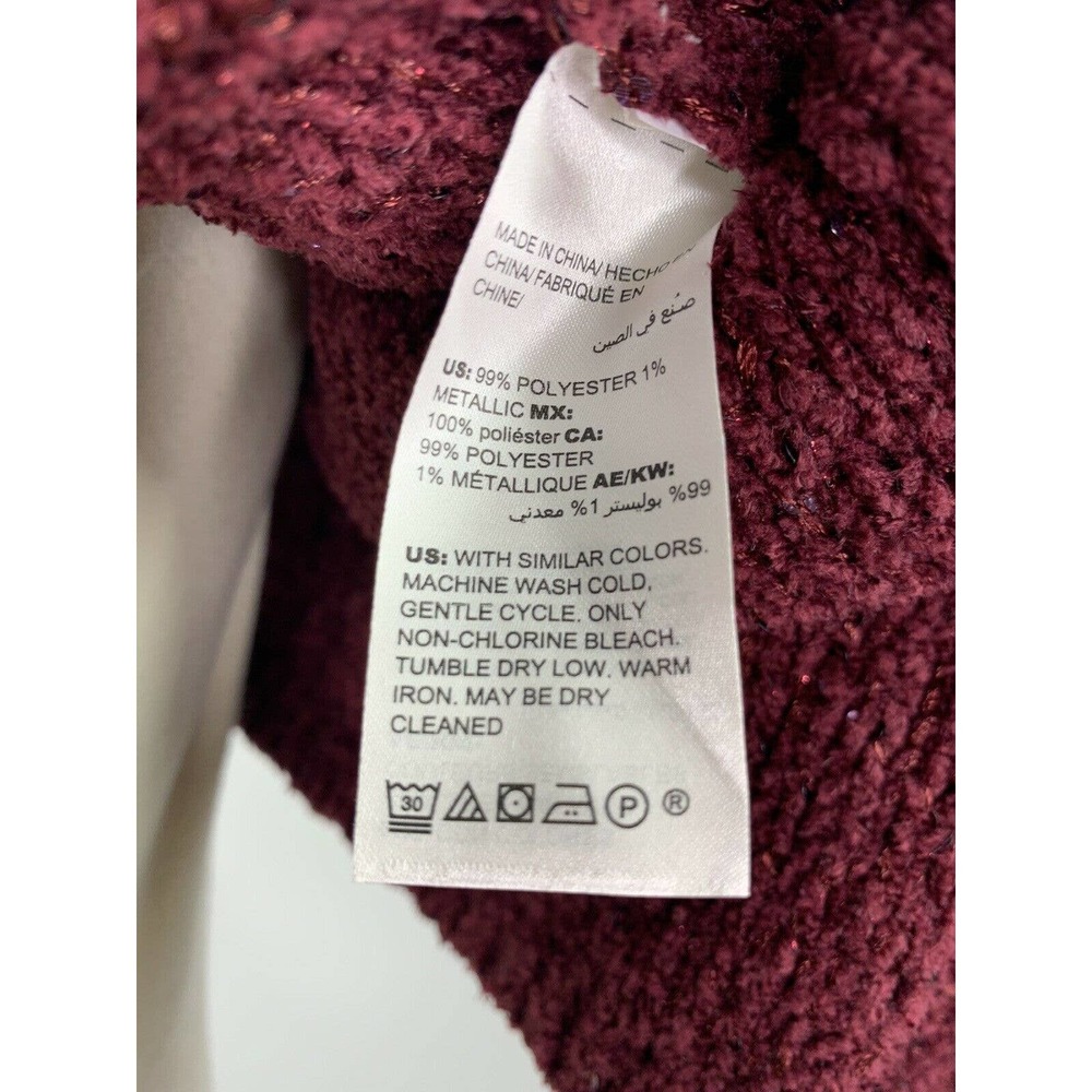 Chico's Chenille Sequin V-neck Pullover Sweater' - Picture 10 of 10